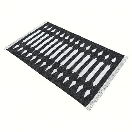 Minimalist Handmade Natural Cotton Dhurrie For Home